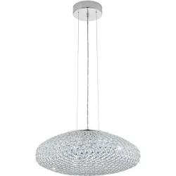 Eglo Pendellampe Clemente Grau Stahl 110 cm - Farbe: chrom - Pendellampe