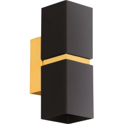 Eglo Wandlampe Passa Gold/Schwarz Stahl 17 cm - Farbe: schwarz-gold - Wandlampe