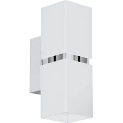 Eglo Wandlampe Passa Weiss/Grau Stahl 17 cm - Farbe: chrom/weiss - Wandlampe