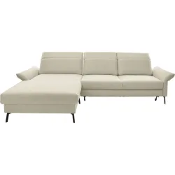 Relaxsofa Josephine Beige Stoff 312 cm 222 cm - Farbe: natur - Relaxsofa