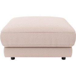 Hocker Ava Rosa/Beige Stoff 90 cm 44 cm - Farbe: Rosa, Beige - Material: Stoff in Hahnentrittmuster - Hocker