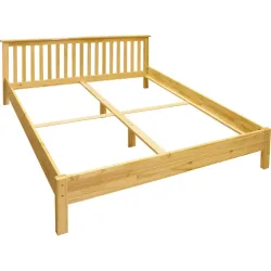 Bett Yani Braun Holz 180 x 200 cm - Material: Kiefer - Bett