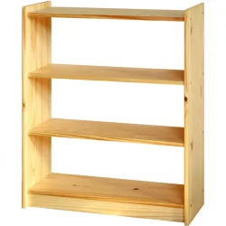 Bücherregal Amey Braun Holz 80 cm 100 cm - Farbe: natur - Material: Kiefer - Bücherregal