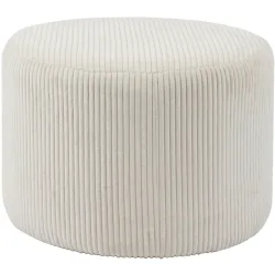 Hocker Idis Beige Stoff 55 cm 38 cm - Material: Cordstoff - Hocker