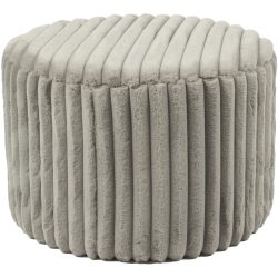 Hocker Idis Grau Stoff 55 cm 38 cm - Farbe: hellgrau - Material: Polyester Cordstoff - Hocker