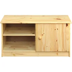 Schuhschrank Nira Braun Holz 91 cm 48 cm - Farbe: natur - Material: Kiefer - Schuhschrank
