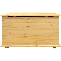 Truhe Amey Braun Holz 89 cm 47 cm - Farbe: natur - Material: Kiefer massiv - Truhe