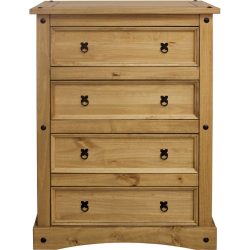 Kommode Amey Braun Holz 90 cm 48 cm - Farbe: natur - Material: Kiefer massiv - Kommode