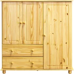 Kommode Amey Braun Holz 132 cm 43 cm - Farbe: natur - Material: Kiefer massiv - Kommode