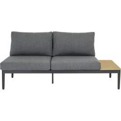 LIVIQUE, Lounge Alu anthrazit Abschluss rechts - Material: Aluminium - 50