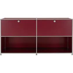 Sideboard Colin Rot/Silber Metall 152.9 cm 80.7 cm - Farbe: Rot, Silber - Sideboard
