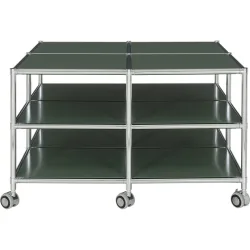 Salontisch Colin Grün/Silber Metall 80.1 cm - Farbe: Grün, Chrom - Salontisch