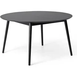 Esstisch rund Hani Schwarz MDF/Holz 135 cm - Material: MDF, Esche - Esstisch rund