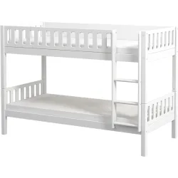 Hochbett Leeloo Weiss Holz 90 x 200 cm - Material: Pinie - Hochbett