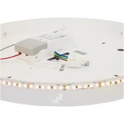 Basis Echoes Metall weiss D: 38.5cm, 19W LED - LED - Lichtfarbe: Warmweiss- LED Energiesparlampe