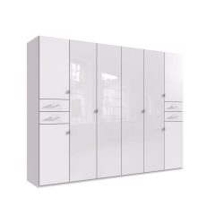 Kleiderschrank Dragon Weiss Holzwerkstoff 270 cm 58 cm 210 cm - Kleiderschrank