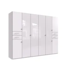 Kleiderschrank Dragon Weiss Holzwerkstoff 270 cm 58 cm 210 cm - Kleiderschrank