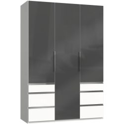 Kleiderschrank Sanko Grau Holz 150 cm 58 cm 216 cm - Material: Holzwerkstoff - Kleiderschrank