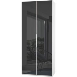 Kleiderschrank Sanko Grau Holz 100 cm 58 cm 236 cm - Material: Holzwerkstoff - Kleiderschrank