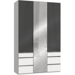 Kleiderschrank Sanko Grau Holz 150 cm 58 cm 236 cm - Material: Holzwerkstoff - Kleiderschrank