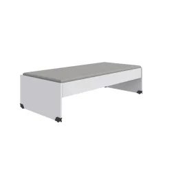 Bett Nordy Weiss Holz 120 x 200 cm - Material: Holzwerkstoff - Bett