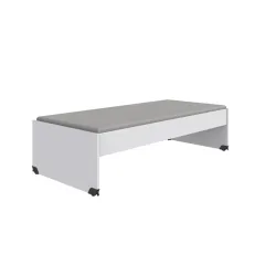 Bett Nordy Weiss Holz 120 x 200 cm - Material: Holzwerkstoff - Bett