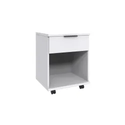 Rollcontainer Nordy Weiss Holz 46 cm 58 cm 40 cm - Material: Holzwerkstoff - Rollcontainer