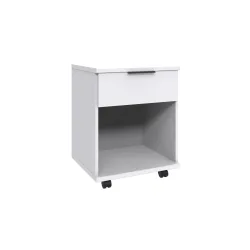 Rollcontainer Nordy Weiss Holz 46 cm 58 cm 40 cm - Material: Holzwerkstoff - Rollcontainer