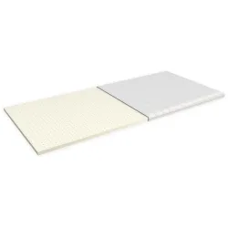 Topper Elastic Weiss Schaumstoff/Polyester/Viskose 120 x 200 cm 6 cm - Material: Latex Monokern-Schaumstoff/40% Viscose/60% Polyester - Topper