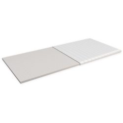 Topper Simple Weiss Schaumstoff/Viskose/Polyester 160 x 200 cm 6 cm - Material: Weicher Polyester Monokern- Schaumstoff (40% Viscose/60% Polyester) -