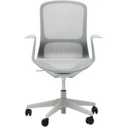 Bürostuhl Bolero Grau Kunststoff 84 cm 95 cm - Farbe: hellgrau - Bürostuhl