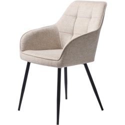 Stuhl 2er-Set Nort Beige Polyester 59 cm - Farbe: sand - Stuhl 2er-Set