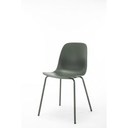 Stuhl 4er-Set Whit Grün Kunststoff 50 cm - Farbe: Olivgrün - Material: Polypropylen - Stuhl 4er-Set