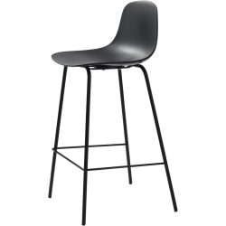 Barhocker 2er-Set Whit Schwarz Polyethylen 48 cm 93 cm - Material: Polypropylen - Barhocker 2er-Set