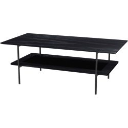 Salontisch Perri Schwarz Holzfasern 110 cm - Material: MDF/Melaminfolie - Salontisch