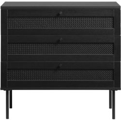 Kommode Perri Schwarz MDF 80 cm 75 cm - Kommode