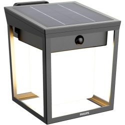 Philips LED Blaise 929004631501 Solar-Außenwandleuchte mit Bewegungsmelder LED 1.5 W Anthrazit