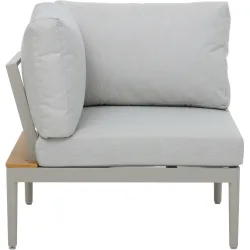 LIVIQUE, Loungeelement Florida hellgrau Aluminium - Loungeelement