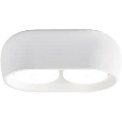 Deckenlampe Mysia Weiss Gips 20 cm 7.5 cm - LED - Lichtfarbe: Warmweiss - Deckenlampe- LED Energiesparlampe