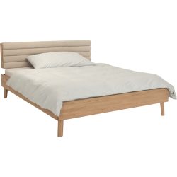 Bett Lund Braun Holz 160 x 200 cm - Farbe: eiche - Bett
