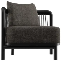 SACKit Loungeelement Kirra schwarz 80 Prozent Olefin und 20 Prozent recyceltes Olefin-Polyester 1 B 77.5 cm T 77.5 cm - Material: 80% Olefin und 20%