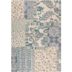 Teppich Jixun Blau Wolle 200 cm 290 cm - Farbe: natur - Teppich