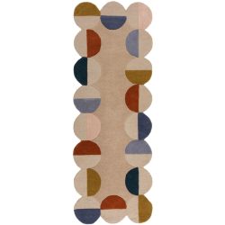 Teppich Tryja Beige Wolle 80 cm 230 cm - Farbe: natur - Teppich