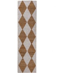 Teppich Lotri Beige/Rot Jute/Baumwolle 60 cm 230 cm - Farbe: natur - Material: Mischgewebe - Teppich