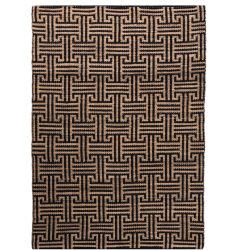 Teppich Xovo Braun/Schwarz Baumwolle/Polyester/Jute/Viskose 120 cm 170 cm - Farbe: natur - Material: Mischgewebe - Teppich