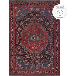 Teppich Loxin Rot Polyester 115 cm 170 cm - Farbe: natur - Teppich