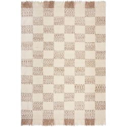 Teppich Zqyl Beige Baumwolle/Polyester/Wolle 160 cm 230 cm - Teppich