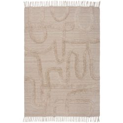 Teppich Kynor Beige Baumwolle/Wolle 120 cm 170 cm - Farbe: natur - Material: Mischgewebe - Teppich