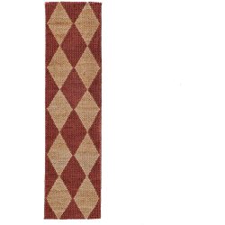 Teppich Lotri Rot/Beige Baumwolle/Jute 80 cm 230 cm - Farbe: natur - Material: Mischgewebe - Teppich