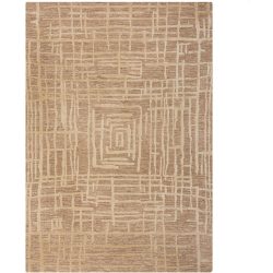 Teppich Welt Beige Polyester 120 cm 170 cm - Farbe: natur - Teppich